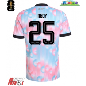 Bélgica Nathan Ngoy #25 Segunda Equipación Mundial 2026 Manga Corta